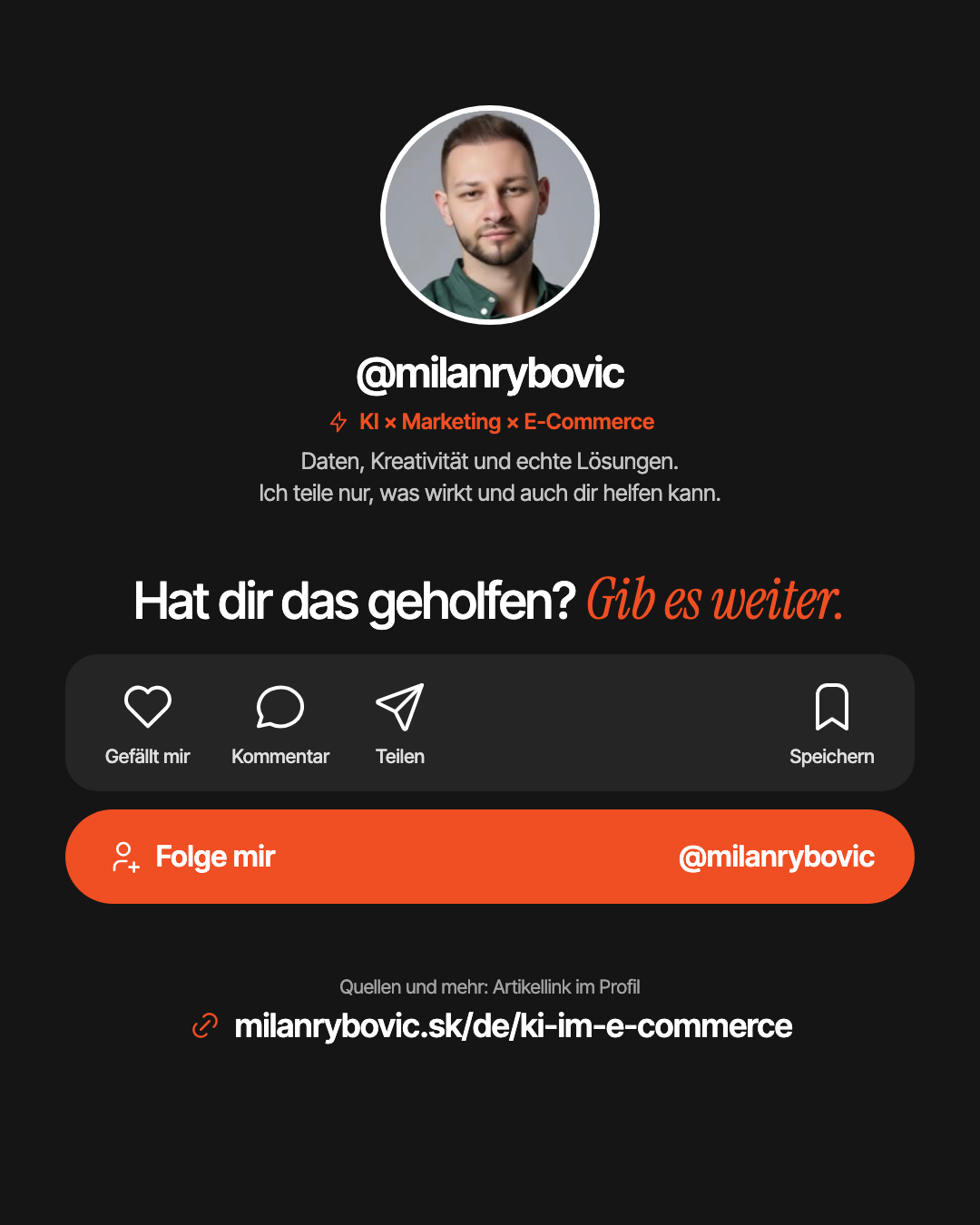 Hat dir das geholfen? Gib es weiter.