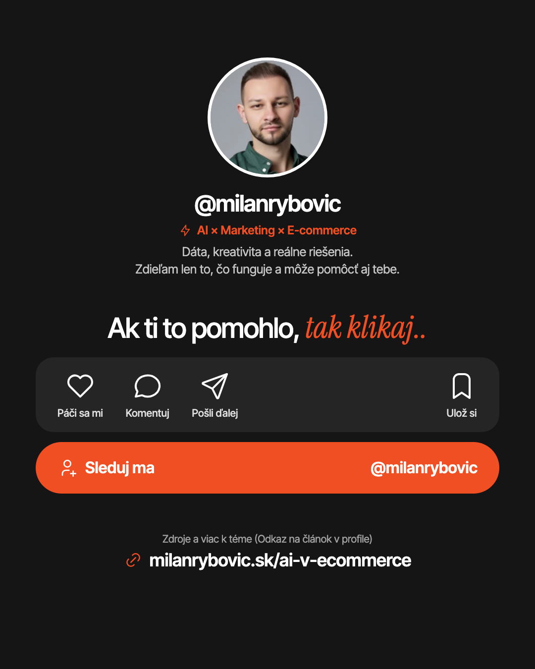 Ak ti to pomohlo, tak klikaj..