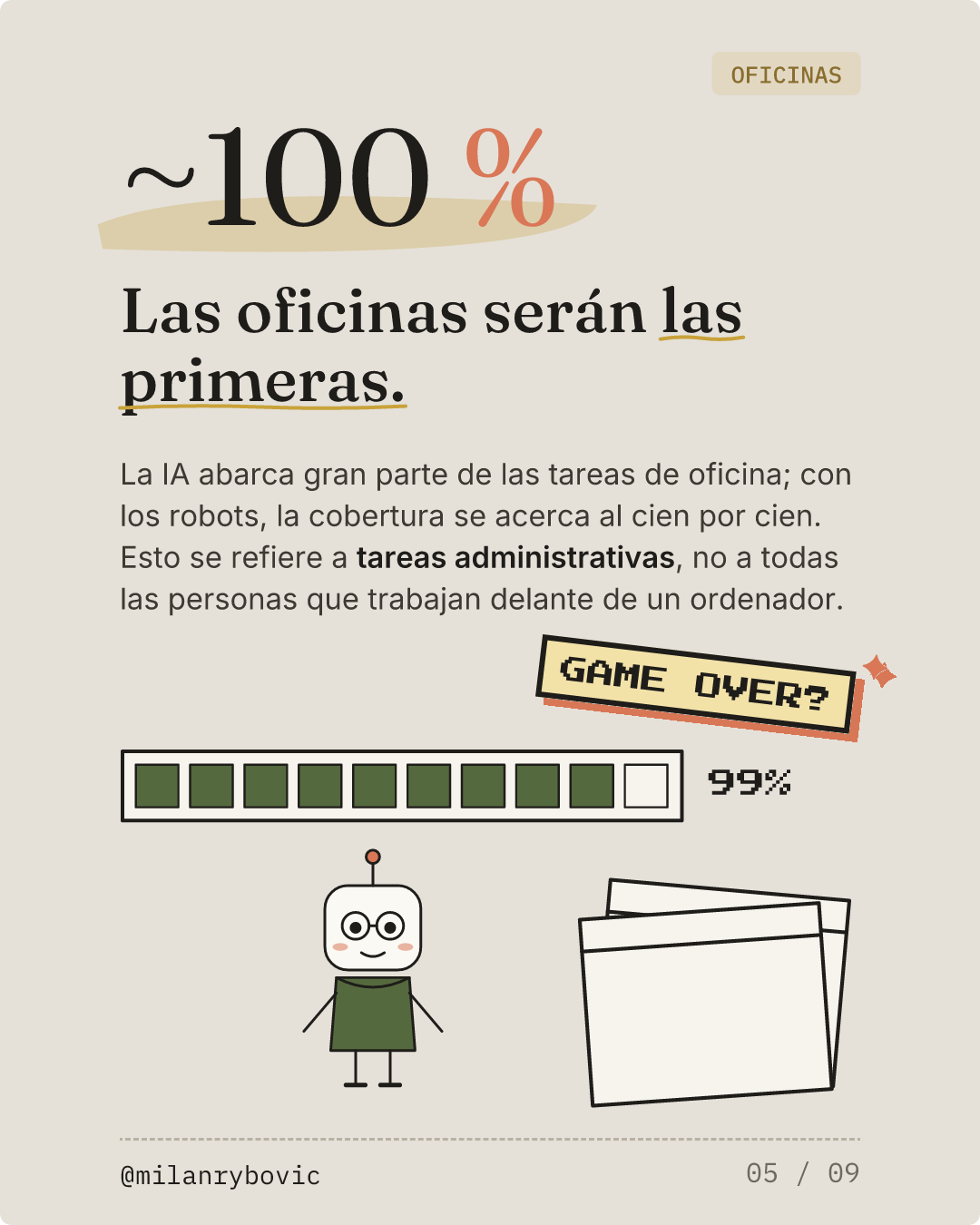 Las oficinas serán las primeras.. Diapositiva 5 de 9