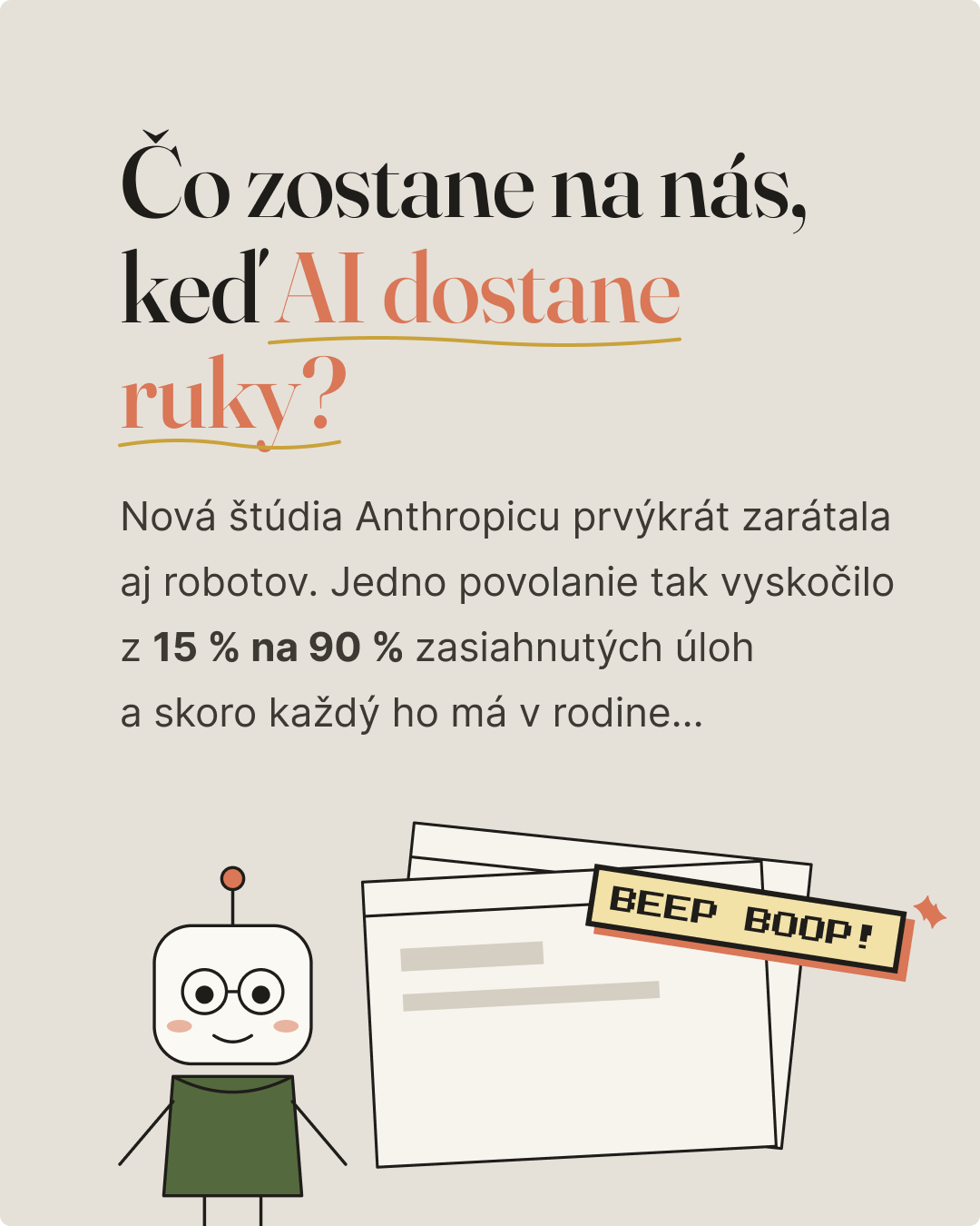 AI a roboti: AI a práca. Snímka 1 z 9.